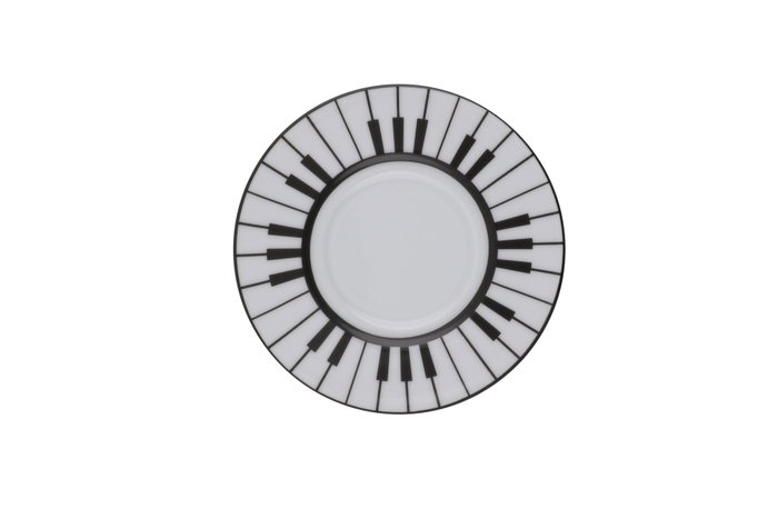 Hermia Juego de Tazas de Café y Platillos de Porcelana Blanco y Negro (12 piezas) Hermia Juego de Tazas de Café y Platillos de Porcelana Blanco y Negro (12 piezas)